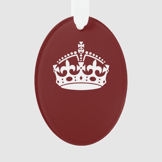 Classic Keep Calm Crown sur Bourgogne Rouge (devant)