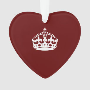 Classic Keep Calm Crown sur Bourgogne Rouge