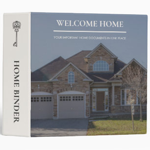 Classic Key Home Neutral Real Estate Agent Binder