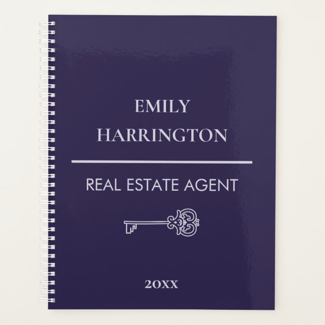Classic Key Purple Real Estate Agent Planner (Front)