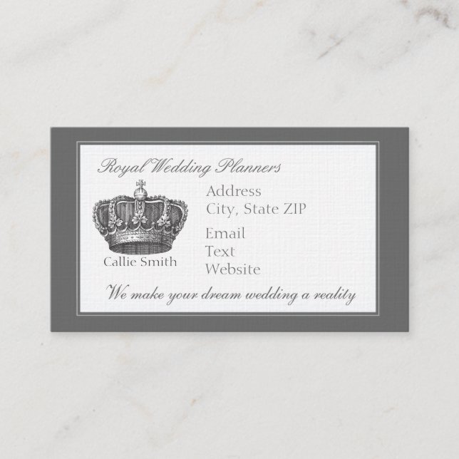 Classic King's Crown Appointment Card (Front)