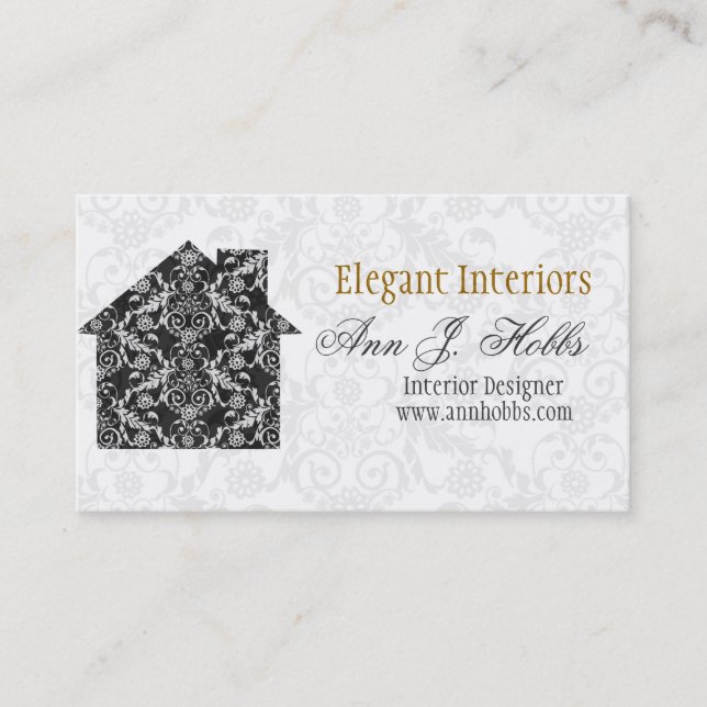 Classic Lace House Interior Designer Business Card (Front)