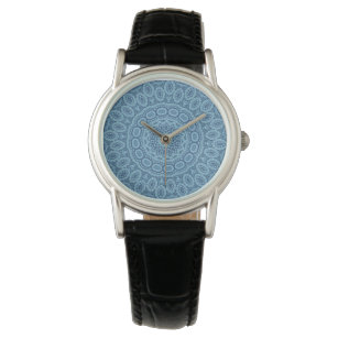 Classic lace mandala blue watch