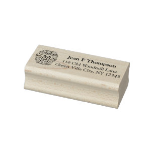 Classic Ladies Ginger Jar Return Address Rubber Stamp