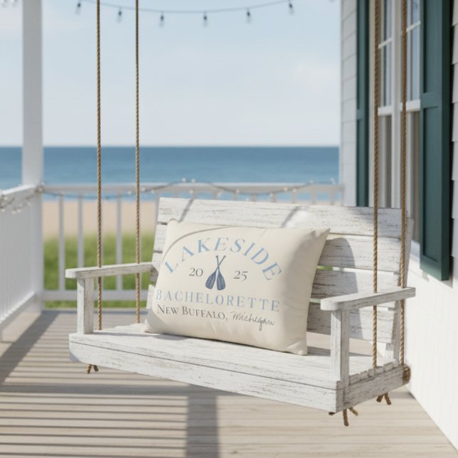 Classic Lake Bachelorette Girls Weekend Accent Pillow (Kick back at the lake with this coastal Classic Lake Bachelorette Girls Weekend Accent Pillow!)