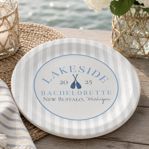 Classic Lake Bachelorette Girls Weekend Paper Plate