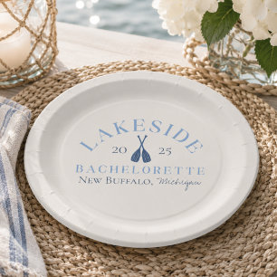 Classic Lake Bachelorette Girls Weekend Paper Plate