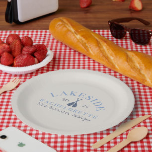 Classic Lake Bachelorette Girls Weekend Paper Plate