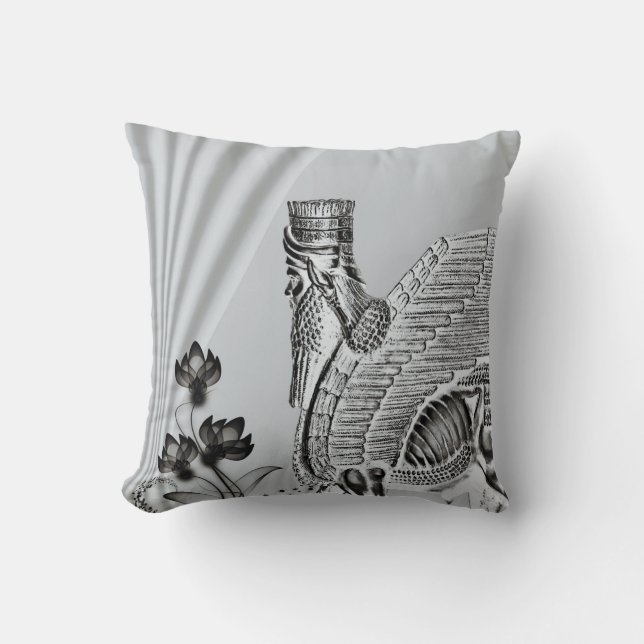 Classic Lamassu  Throw Pillow (Front)