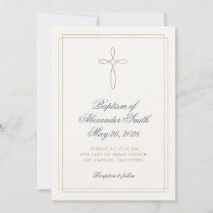 Classic Lamb of God Baptism Announcement