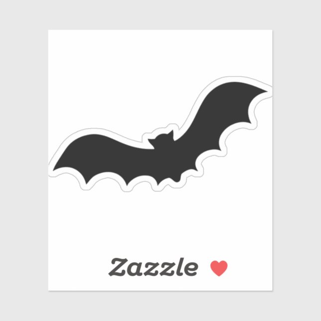 Classic Large Bat silhouette outline (Sheet)