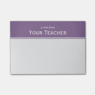 Classic Lavender Purple Personalized 4" x 3" Post-it Notes