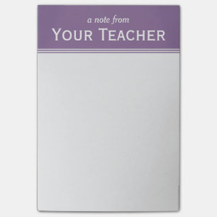 Classic Lavender Purple Personalized 4" x 6" Post-it Notes