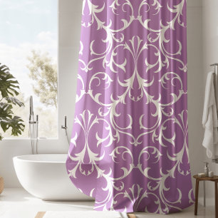 Classic Lavender & White Damask Floral