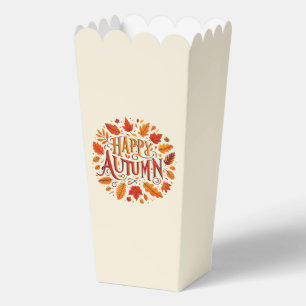classic leaves & Happy Autumn  Favor Box