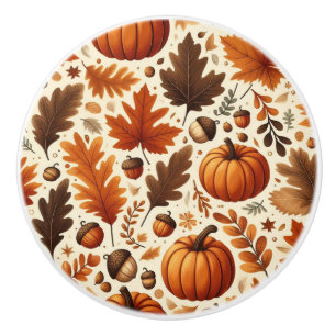 classic leaves/pumpkins/acorns Autumn  Ceramic Knob