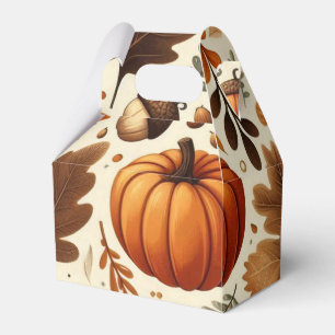 classic leaves/pumpkins/acorns Autumn Favor Box