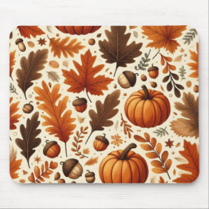 classic leaves/pumpkins/acorns Autumn Mouse Pad