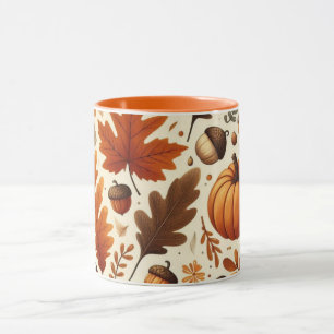 classic leaves/pumpkins/acorns Autumn Mug