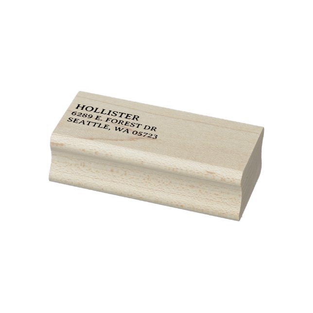 Classic Left-Aligned Serif Font Return Address Rubber Stamp (Stamp)