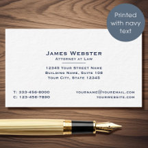 Classic Legal & Professional Attorney at Law Navy
