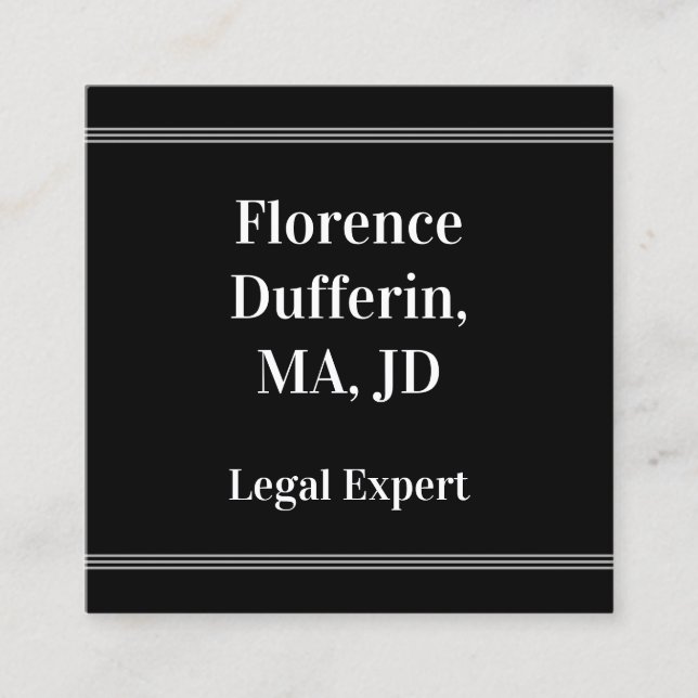 Classic, Legal Professional Business Card (Front)