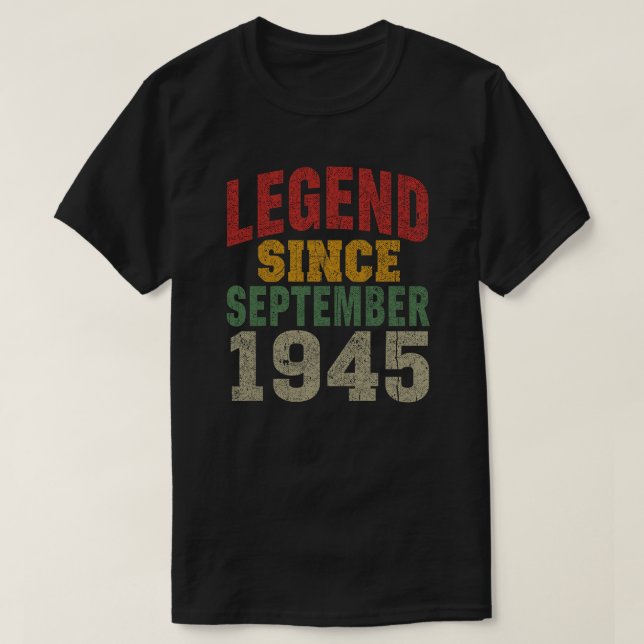 Classic Legend Since September 1945 Graphic T-Shirt (Design Front)