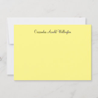 Classic Lemon Personalized Flat Note Card