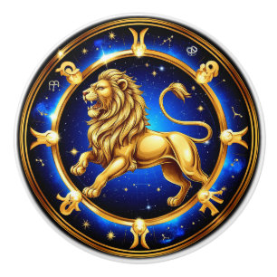 ♌Classic Leo Zodiac Symbol ♌ Ceramic Knob