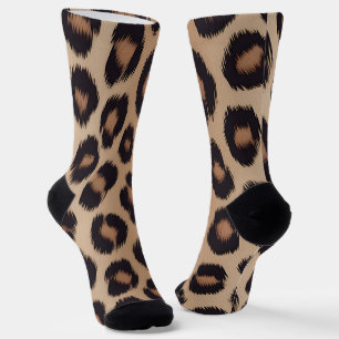 Classic Leopard Animal Print Brown Cheetah Socks