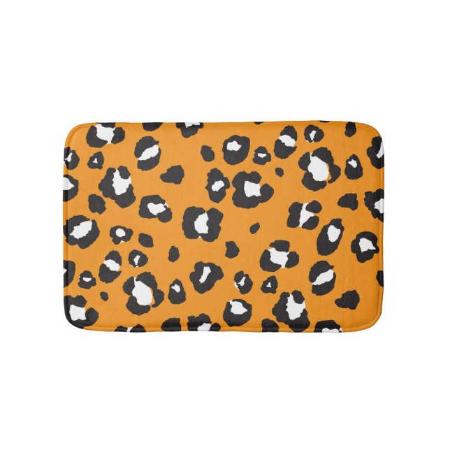 Classic Leopard Print Pattern Bath Mat (Front)