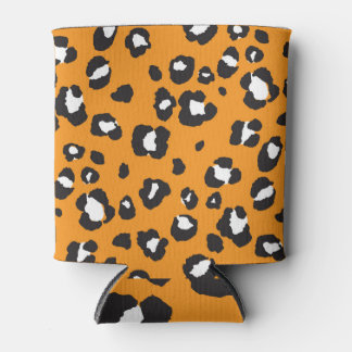 Classic Leopard Print Pattern Can Cooler