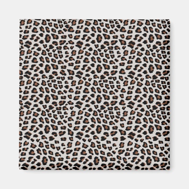 Classic Leopard Print Pattern Magnet (Front)