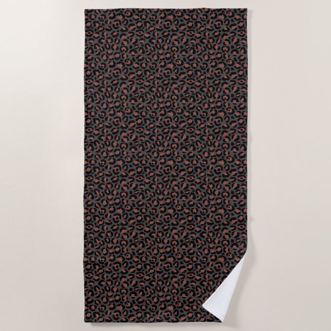Classic Leopard Series Design 2  Beach Towel (Front)