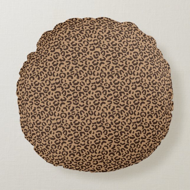 Classic Leopard Series Design 5 Round Pillow (Front)