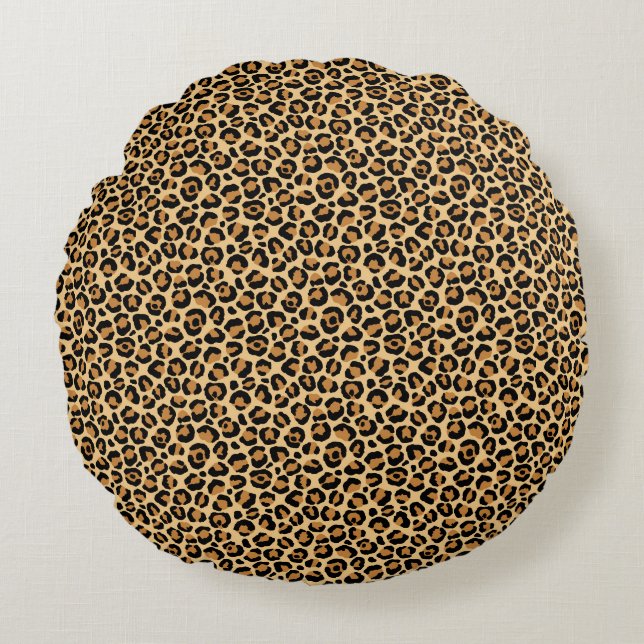 Classic Leopard Series Design 6  Round Pillow (Front)