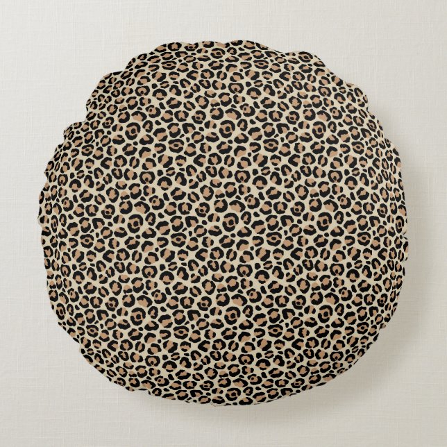 Classic Leopard Series Design 9  Round Pillow (Front)