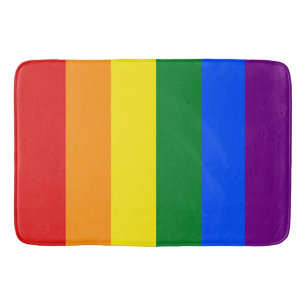 Classic LGBTQ Rainbow Pride Flag Bath Mat