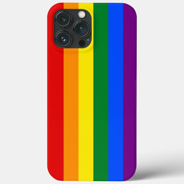 Classic LGBTQ Rainbow Pride Flag Case-Mate iPhone Case (Back)