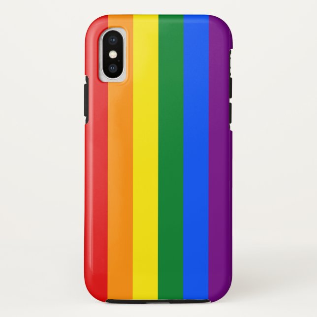 Classic LGBTQ Rainbow Pride Flag Case-Mate iPhone Case (Back)