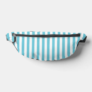Classic Light Blue and White Vertical Stripes Fanny Pack
