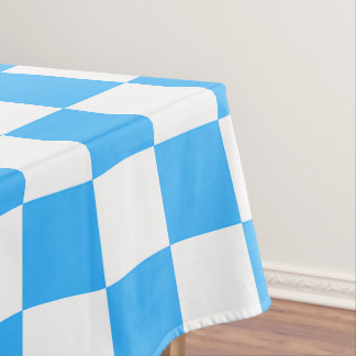Classic light blue chequerboard  tablecloth