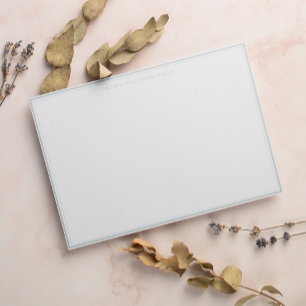 Classic Light Green  Thick and Thin Border Name Card