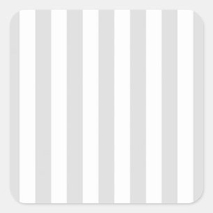 Classic Light Grey and White Stripe Pattern Square Sticker