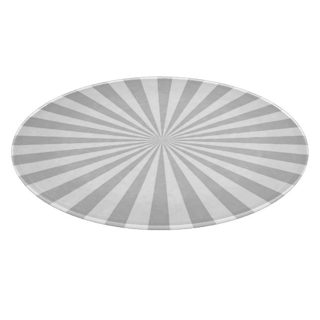 Classic Light Grey Burst Spinning Wheel Cutting Board (Corner)