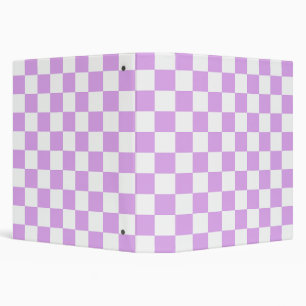 Classic light lavender chequerboard binder