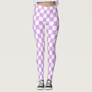 Classic light lavender chequerboard leggings