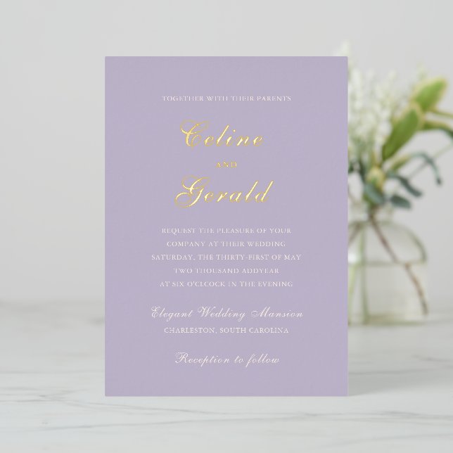 Classic Lilac Elegant Wedding (Standing Front)