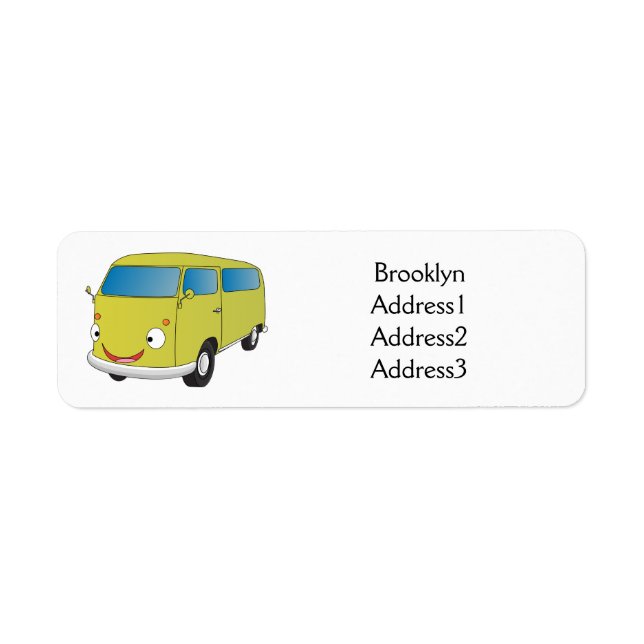 Classic lime green van cartoon (Front)