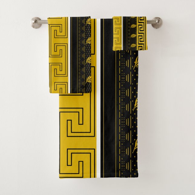 Classic Line Art Bath Towel Set (Insitu)